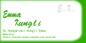 emma kungli business card